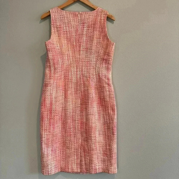 Talbots Tweed Sheath Dress Sleeveless V Neck Office Career 8 - Picture 2 of 5